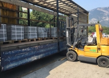 Гранит покостовский поступление на склад в Крыму